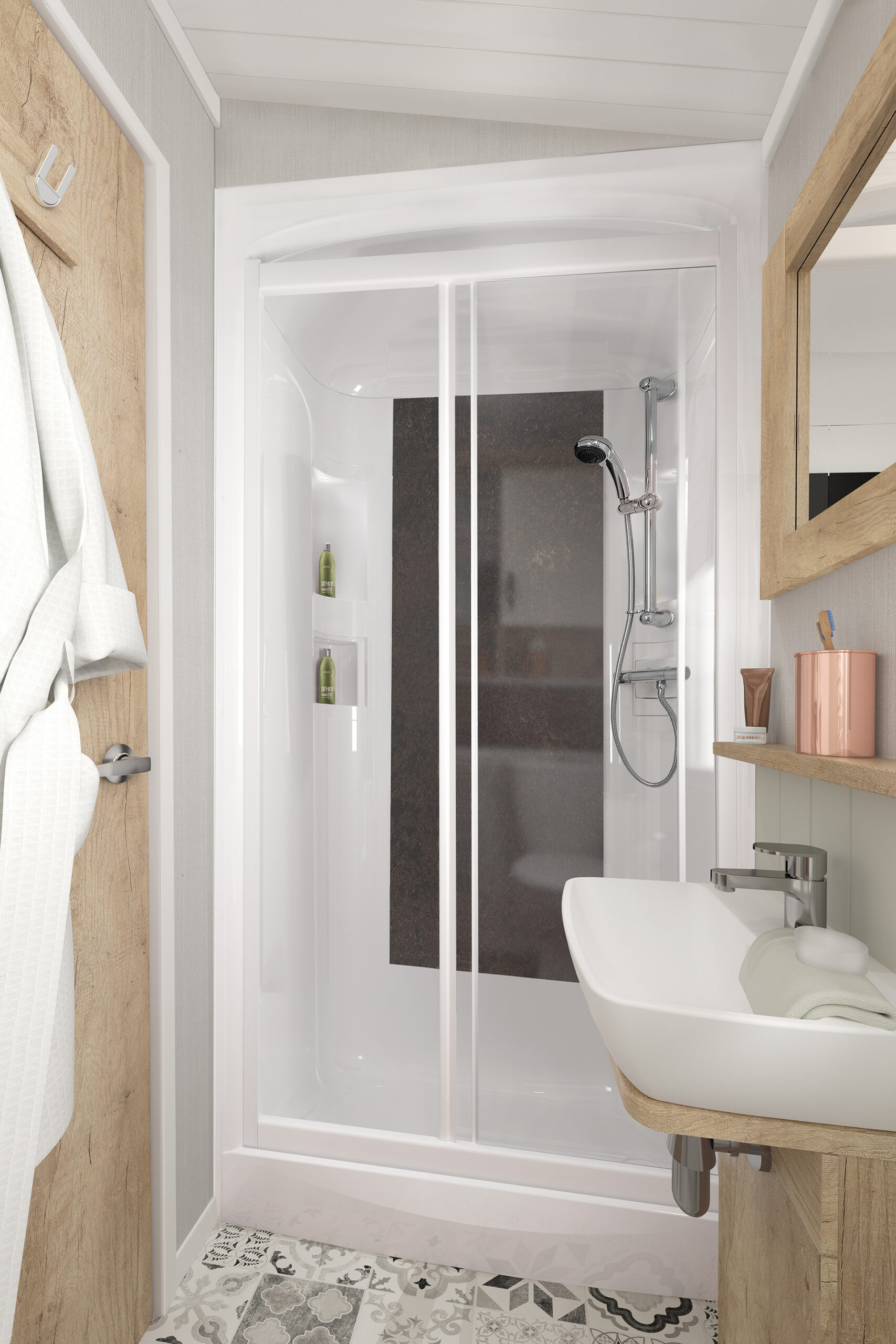 Vendee Lodge Shower Scaled