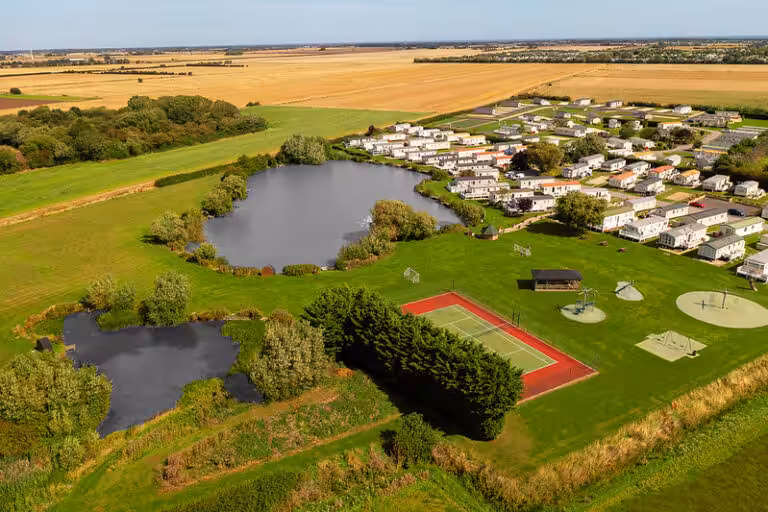 An aerial view of Lakeside park