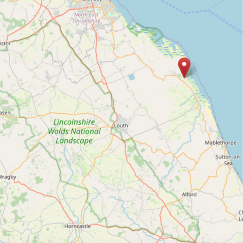 A map to show where Lakeside Park is in relation to Cleethorpes